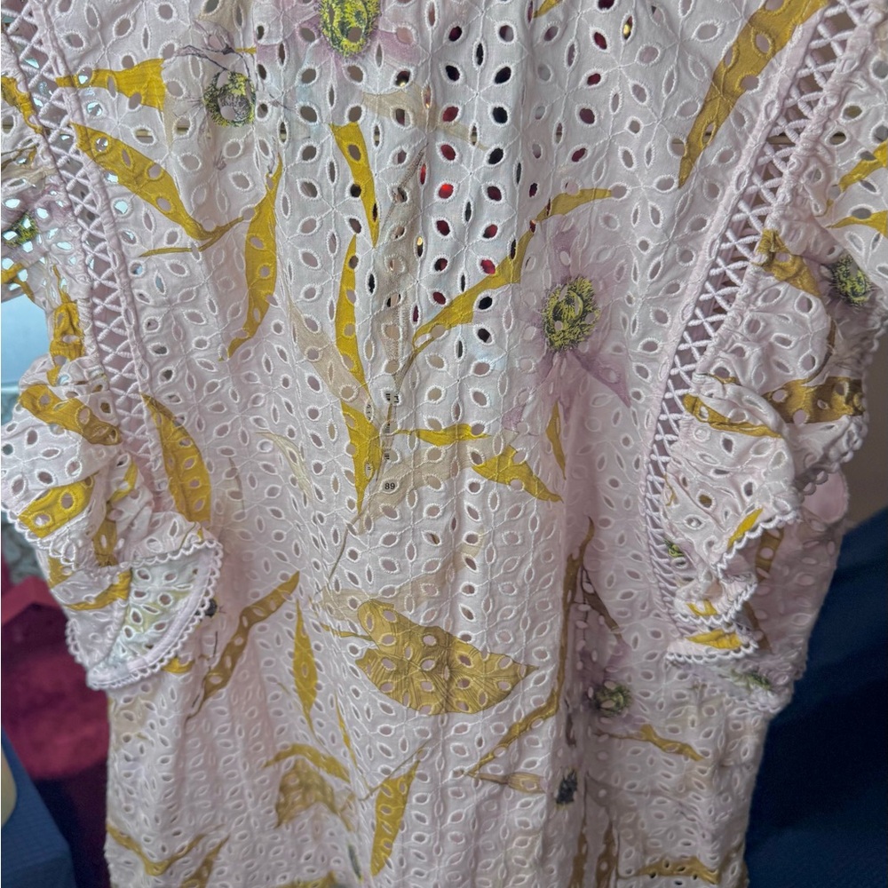 Ted Baker Adaale Cabana Ruffled Button Front Top - Picture 5 of 8